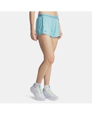 Under Armour Tech Play Up 3" Shorts Haze Boundless - Blue