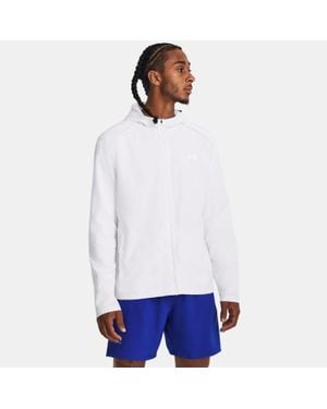 Under Armour Giacca Con Cappuccio Launch Da Uomo Acciaio Riflettente - Bianco