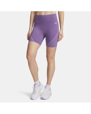 Under Armour Vanish Seamless 6,5 Shorts Für Damen (16,5 Cm) Violett Luxe Violett Crest Violett Crest - Lila
