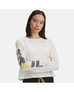 Under Armour Trail Run Graphic Long Sleeve Stone Reflective - White