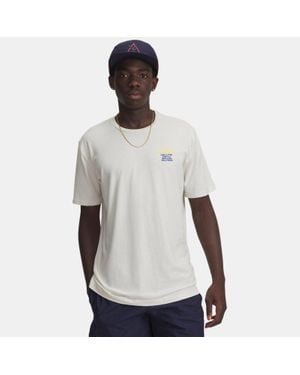 Under Armour Maglia A Maniche Corte Golf Warning Da Uomo Pietra Taxi - Bianco
