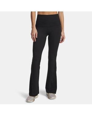 Under Armour Meridian Foldover Rib Flare Leggings - Black