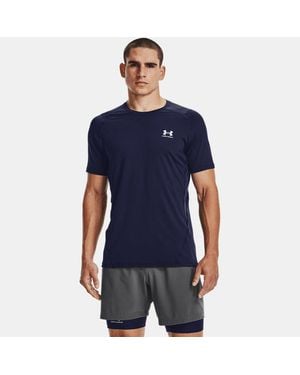 Under Armour Heatgear Fitted Short Sleeve Midnight - Blue