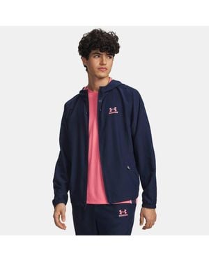 Under Armour Tech Sport Woven Jacket Academy Academy Bittersweet - Blue