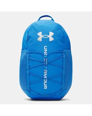 Under Armour Hustle Sport 6.0 Rucksack Atlantis Schwarz Metallisch Silber - Blau