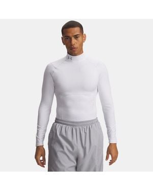 Under Armour Coldgear Neolast Compression Mock Long Sleeve Halo Reflective - White