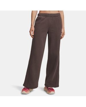 Under Armour Pantalón De Pernera Ancha Icon Sama Fleece Para Mujer Peppercorn Peppercorn - Marrón