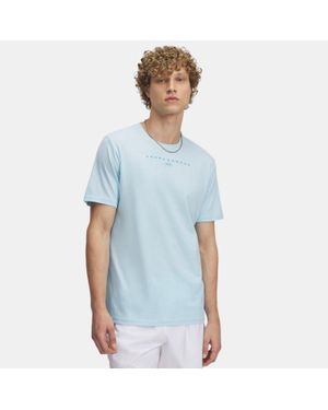 Under Armour Maglia A Maniche Corte Stacked Logo Da Uomo Stream Ether - Blu