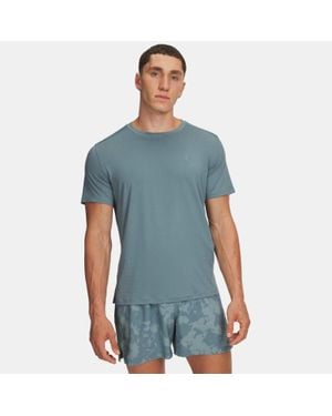Under Armour Herenshirt Launch Elite Met Korte Mouwen Serpentine Reflecterend - Blauw