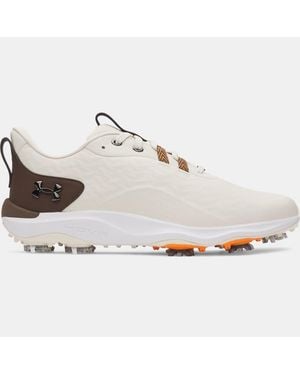 Under Armour Drive Pro Clone Golf Shoes Stone Gridiron Metallic Gun Metal - White