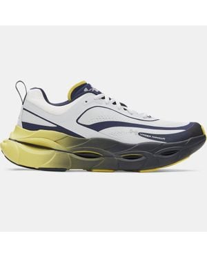Under Armour Zapatillas De Running Halo Racer Para Hombre Washed Marino Amarillo Shade Distant Gris - Blanco