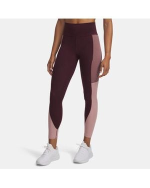 Under Armour Meridian Colourblock Ankle Leggings Mist Tourmaline Dark - Red