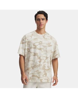 Under Armour Athletic Department Printed Heavyweight Short Sleeve Stone - Multicolour