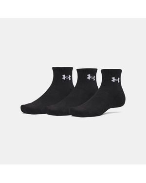 Under Armour Performance Cotton Knöchelhohe Socken Im 3Er-Pack, Ultimate Ultimate Weiß - Schwarz
