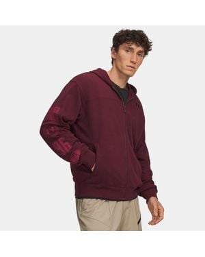 Under Armour Rival Lightweight Graphic Full Zip Vintage - Red