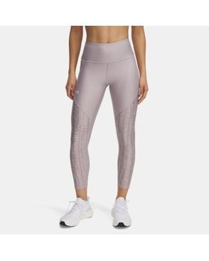 Under Armour Leggings Tech Printed Panel Ankle Da Donna Dawn Tetra Bianco - Viola