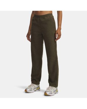 Under Armour Pantaloni High Pile Fleece Da Donna Expedition Expedition - Marrone