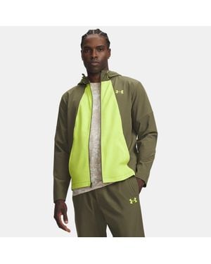 Under Armour Giacca Tech Utility Woven Da Uomo Marine Od Citrine Citrine - Verde