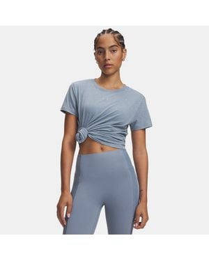 Under Armour Rival Cotton Wash Short Sleeve Wind Harbor - Blue