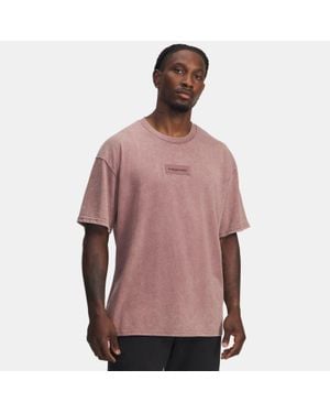 Under Armour Project Rock Heavyweight Oversized T-Shirt Mist Mist - Pink