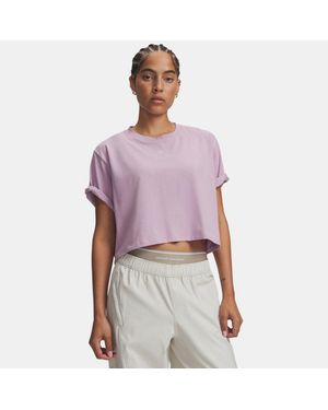 Under Armour Ua Rival Boxy T-shirt - Purple