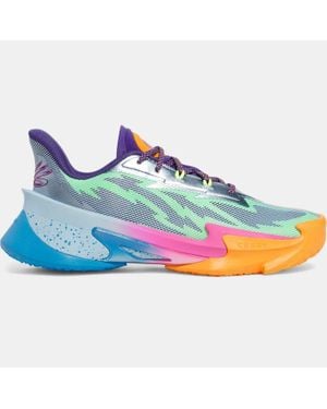 Under Armour Curry Series 7 Uniseks Basketbalschoenen Horizon Blauw Aero Roze Stream