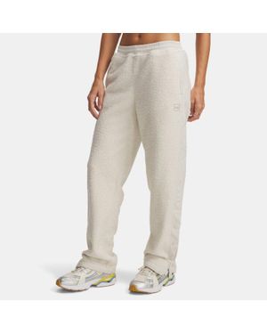Under Armour Pantaloni High Pile Fleece Da Donna Summit Summit - Neutro