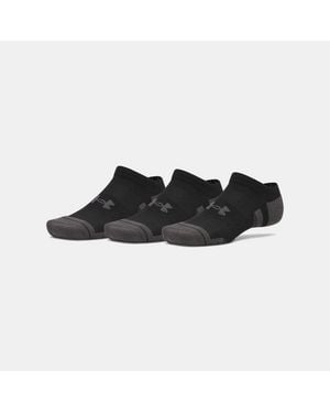 Under Armour Performance Tech 3-Pack No Show Socks Ultimate Ultimate Jet - Black