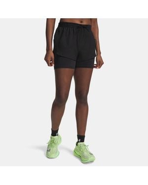 Under Armour Velociti Pro 2-In-1-Shorts Für Damen Ultimate Reflektierend - Schwarz