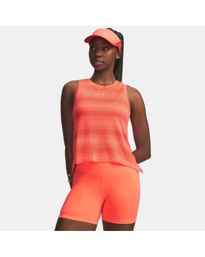 Under Armour Velociti Singlet Electric Tangerine Reflective - Red