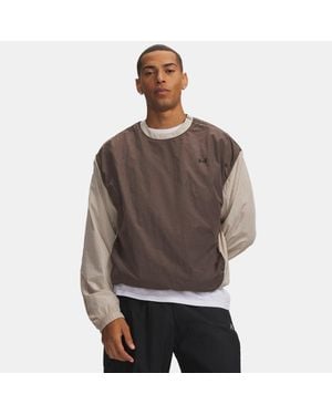 Under Armour Unstoppable Cold Weather Crew Peppercorn Highland Buff - Brown