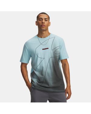 Under Armour Ua Blend Logo Short Sleeve - Blue