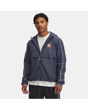 Under Armour Run 96 Jacket Downpour Anthracite Quartz - Blue