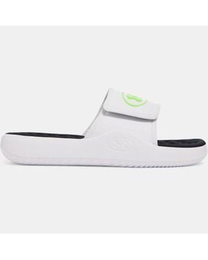 Under Armour Chanclas Ignite Pro 8 Para Hombre Hyper Verde - Blanco