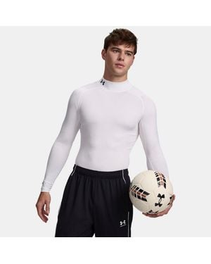 Under Armour Heatgear Compression Mock Long Sleeve - White