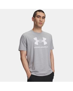 Under Armour Logo Short Sleeve Steel Light Heather - Grey