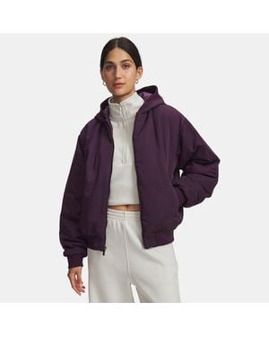 Under Armour Latitude Bomberjack Met Capuchon Voor Purper Echo Purper Echo - Paars