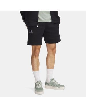 Under Armour Pantalón Corto De 20 Cm (7,75" Icon Fleece Taping Para Hombre Blanco - Negro