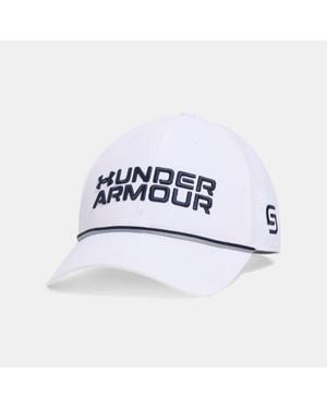 Under Armour Cappello Jordan Spieth Drive Rope Snapback Da Uomo Midnight Blu Marino - Bianco