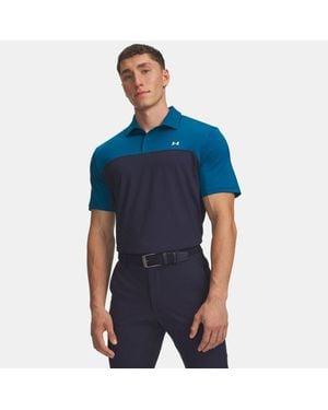 Under Armour Tee To Colourblock Polo Varsity Midnight - Blue