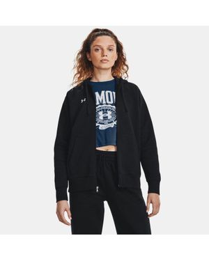 Under Armour Felpa Con Cappuccio Rival Fleece Full-Zip Da Donna Bianco - Blu