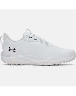 Under Armour Drive Pro Clone Spikeless Golf Shoes Metallic - White