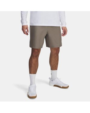 Under Armour Shorts Tech Woven Wordmark Da 21 Cm (8,25" Da Uomo Taupe Dusk Bianco - Grigio