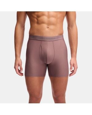 Under Armour Performance Tech Mesh Mod 6" 3-Pack Boxerjock Sierra Taupe Dark Sierra Taupe - Purple