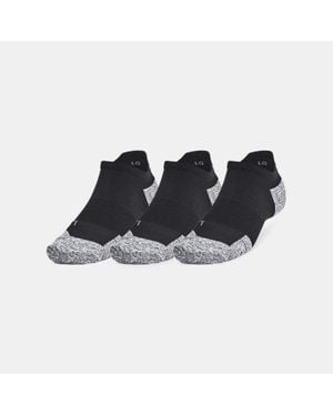 Under Armour Armourdry Run Cushion 3-Pack No Show Socks Pitch Reflective - Blue