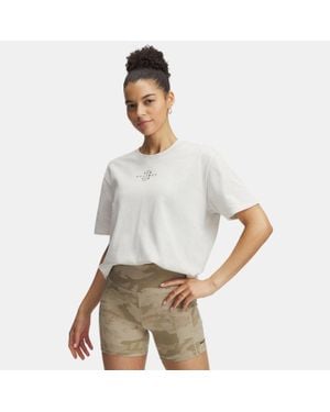 Under Armour Project Rock Campus T-Shirt Für Damen Clay Schwarz - Weiß