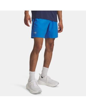 Under Armour Launch 7" Shorts Atlantis Washed Reflective - Blue