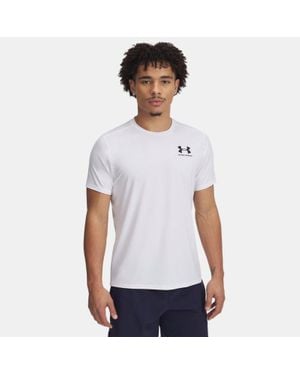 Under Armour Heatgear Fitted Short Sleeve - White