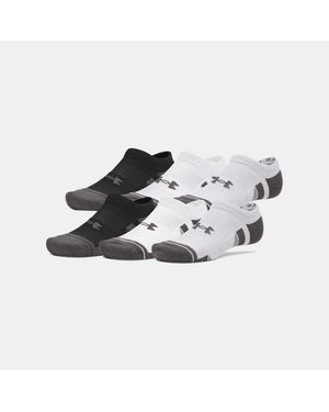 Under Armour Performance Tech 6-Pack No Show Socks Mod Mod Jet - Grey