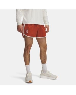 Under Armour Pantalón Corto Run 96 Para Hombre Fire Blanco Quartz - Rojo